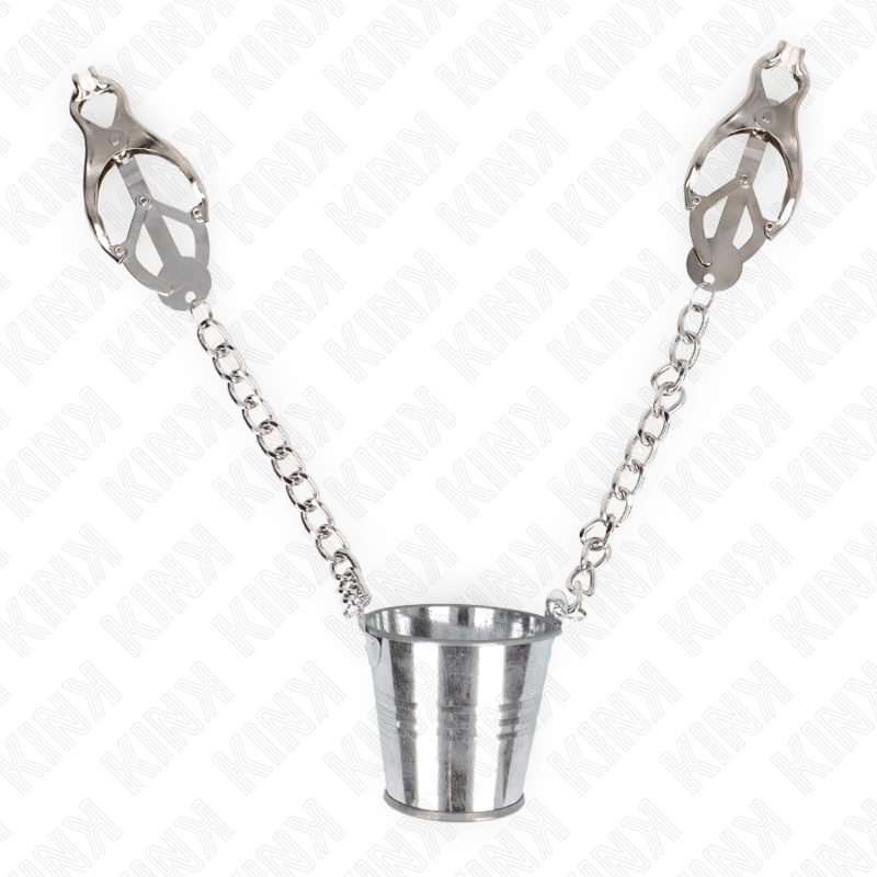 Kink - Pinzas Para Pezones Con Cubo Plateado