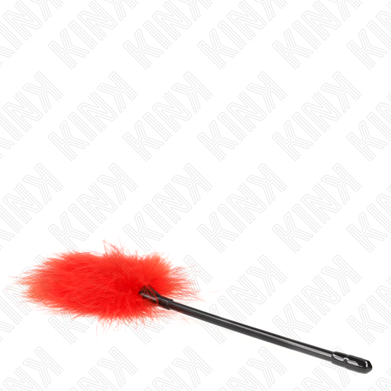 Kink - Plumas Para Cosquillas Rojo Usado Para El Kit Bondage 27 Cm