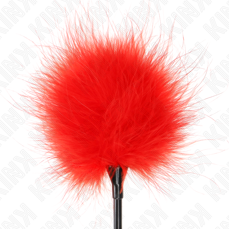 Kink - Plumas Para Cosquillas Rojo Usado Para El Kit Bondage 27 Cm