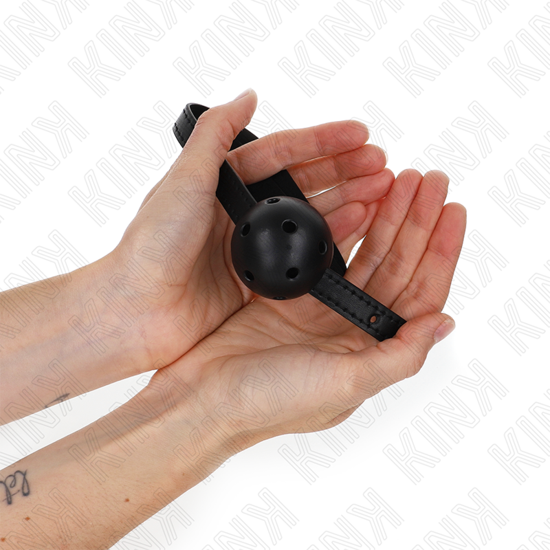 Kink - Mordaza De Bola 4.5 Cm Transpirable Simplicity Negro 62 X 1.5 Cm
