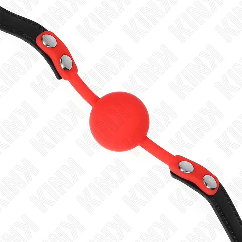 Kink - Mordaza De Bola 4 Cm De Silicona Roja 60 X 2 Cm