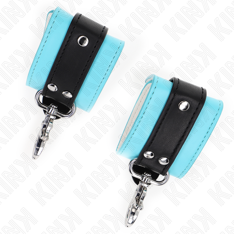 Kink - Muñequeras Con Cierre Premium Negro / Azul Ajustable 21-28 Cm X 5.5 Cm