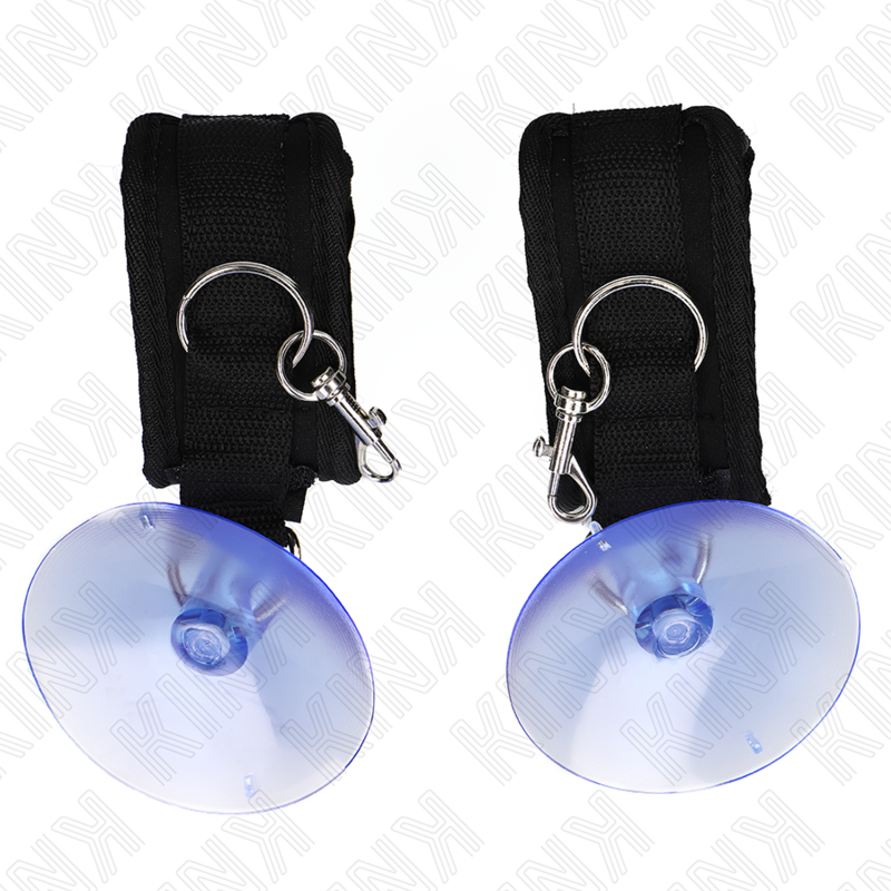 Kink - Muñequeras Con Ventosa Negro Ajustable 29-40 Cm X 5 Cm