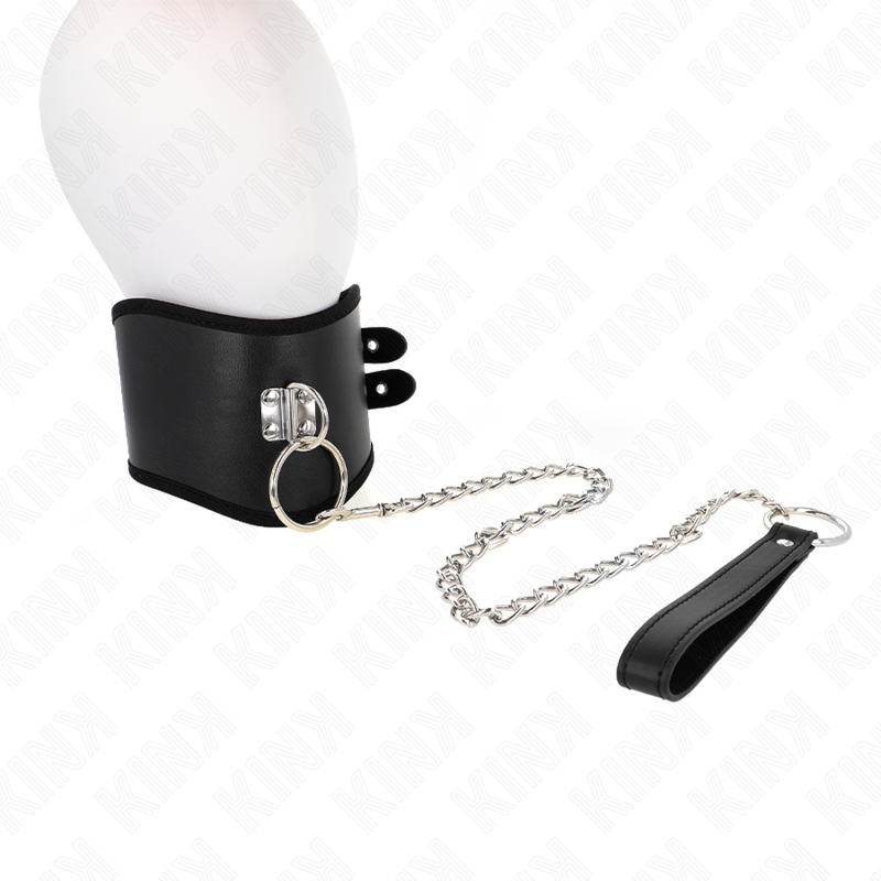 Kink - Collar Con Correa 65 Cm Ancho Negro Ajustable 40-55 Cm X 10 Cm