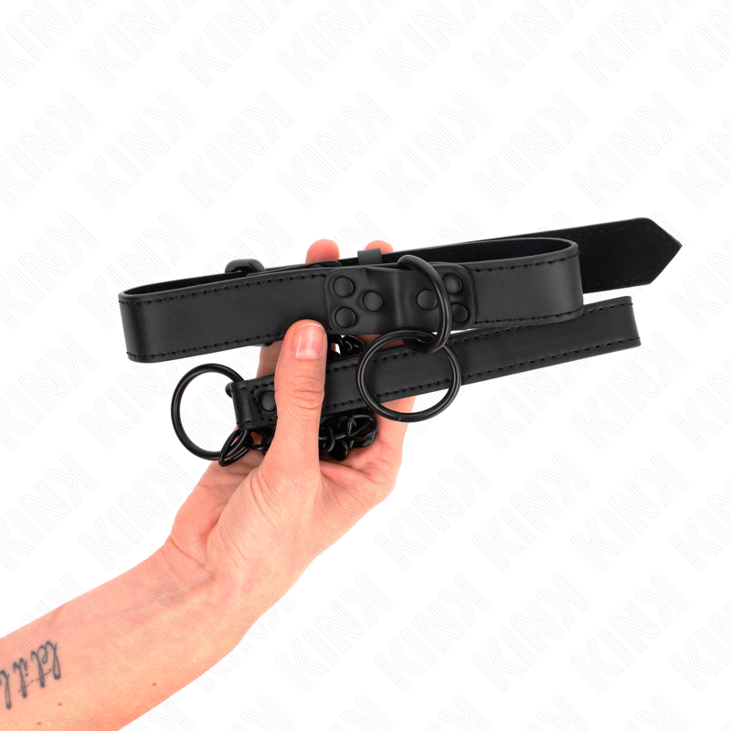 Kink - Collar Con Correa 65 Cm Oscuro Ajustable 37-54 Cm X 3 Cm