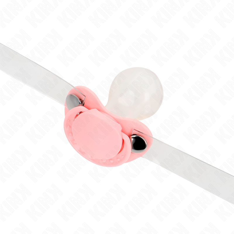 Kink - Mordaza Forma Chupete 5.5 X 4 Cm Rosa Ajustable 43-60 Cm