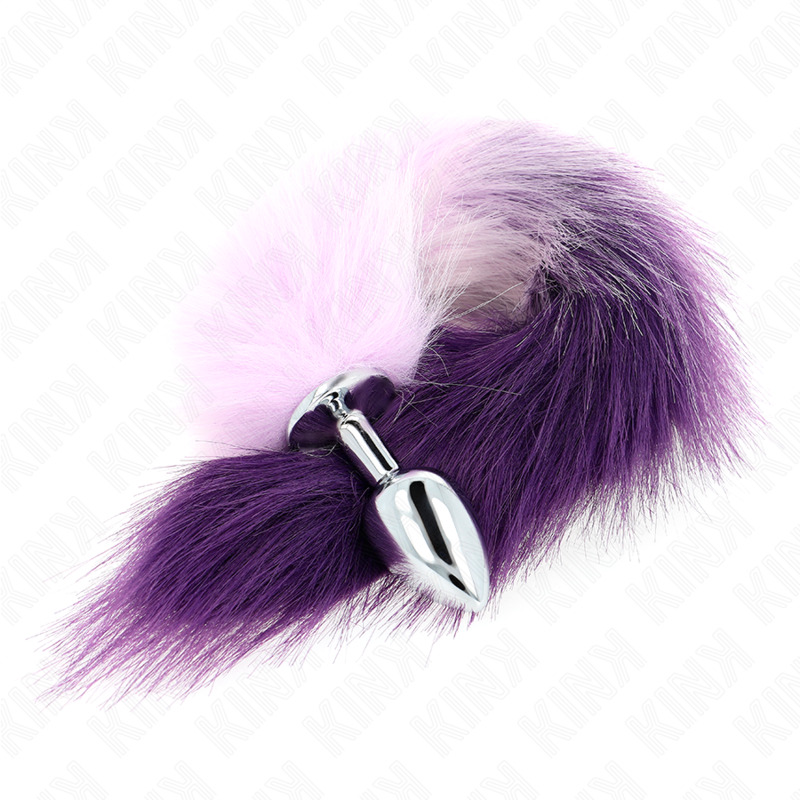Kink - Plug Anal Talla S 7 X 3 Cm Con Cola Sintética 40 Cm Violeta