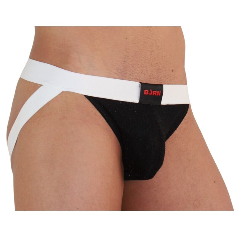 Burn - 004 Jock Brillante Negro / Blanco L