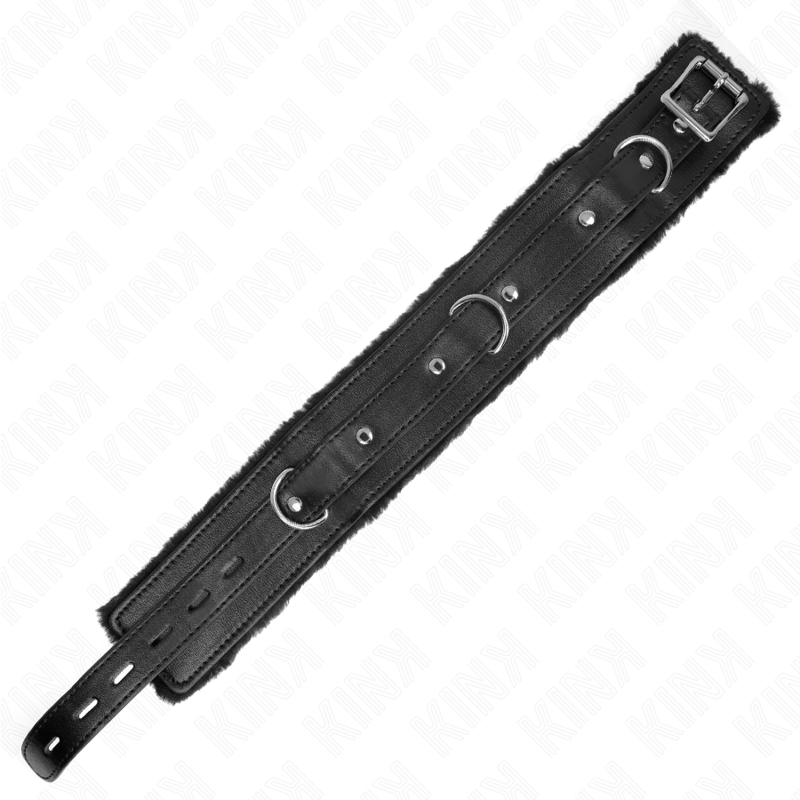 Kink - Collar Con Correa 65 Cm Con Restricciones Negro Ajustable 36-42 Cm X 5.5 Cm