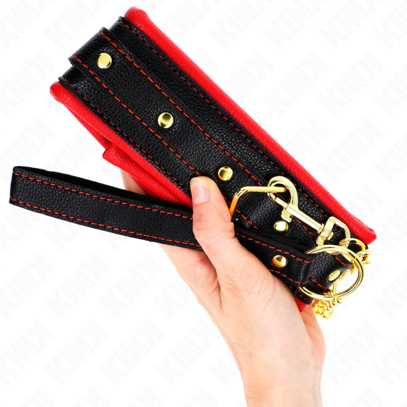 Kink - Collar Con Correa Esponja Imitación Cuero Modelo 2 Ajustable 37-54 Cm X 3 Cm