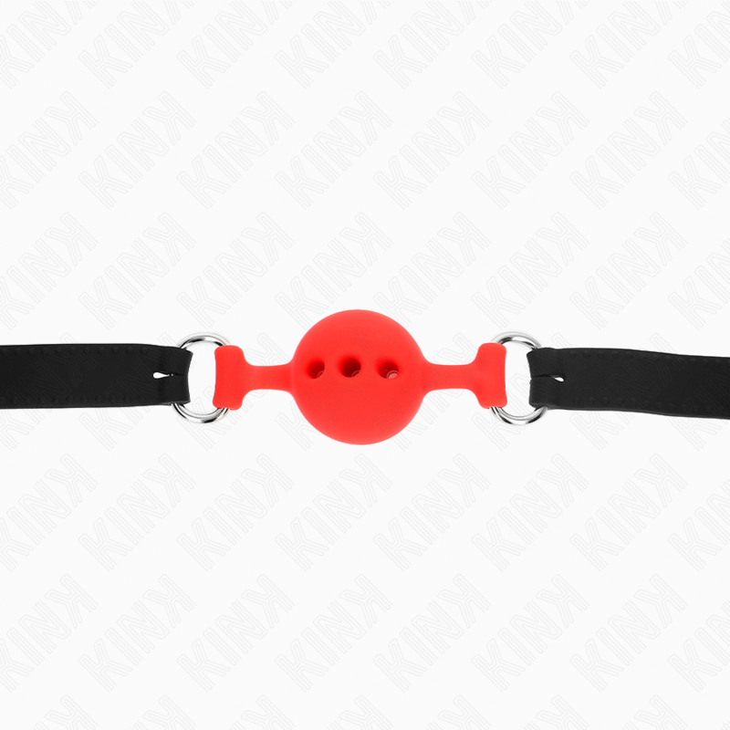 Kink - Mordaza 55 X 2 Cm De Bola 4 Cm De Silicona Completa Talla S Rojo Ajustable 35-51 Cm