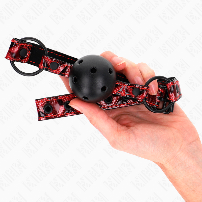 Kink - Mordaza De Bola 4.5 Cm Con Patrón De Diamante Modelo 2 64.5 Cm Ajustable 42- 60 Cm