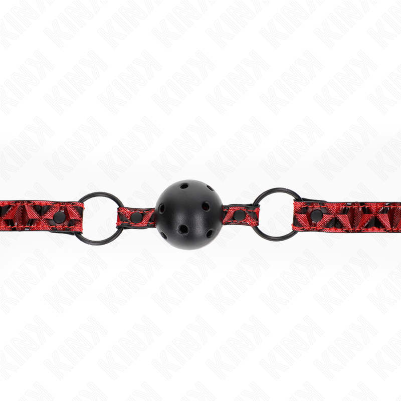 Kink - Mordaza De Bola 4.5 Cm Con Patrón De Diamante Modelo 2 64.5 Cm Ajustable 42- 60 Cm
