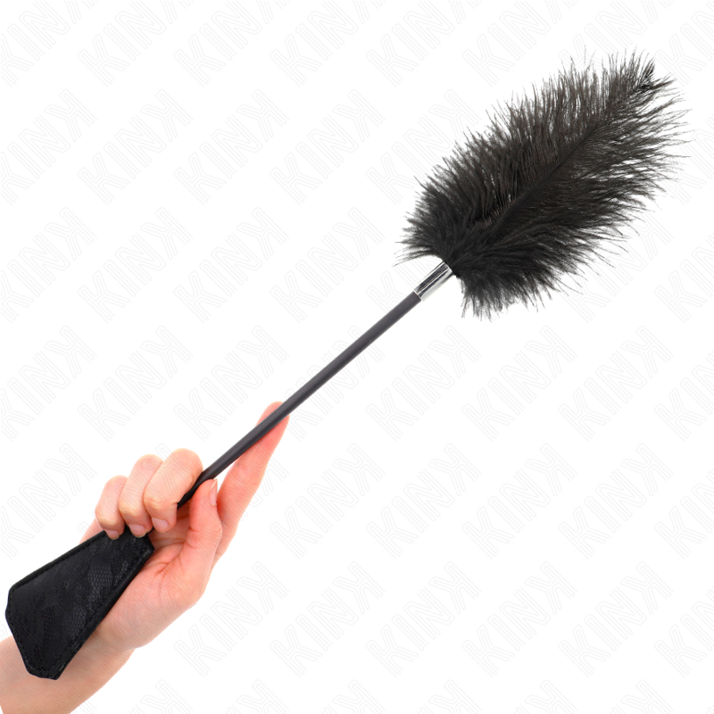 Kink - Plumas De Avestruz Para Cosquillas Con Paleta De Encaje 56 Cm