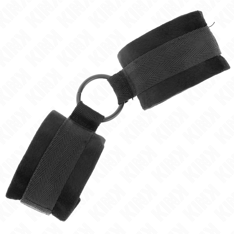 Kink - Muñequeras 25 Cm Para Principiantes Con Anilla 4 Cm Negro Ajustable 15-25 Cm