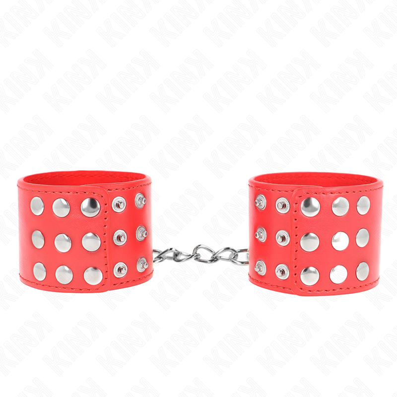 Kink - Muñequeras Con Cierre A Presión Ajustable Rojo 19-24 Cm X 5.5 Cm