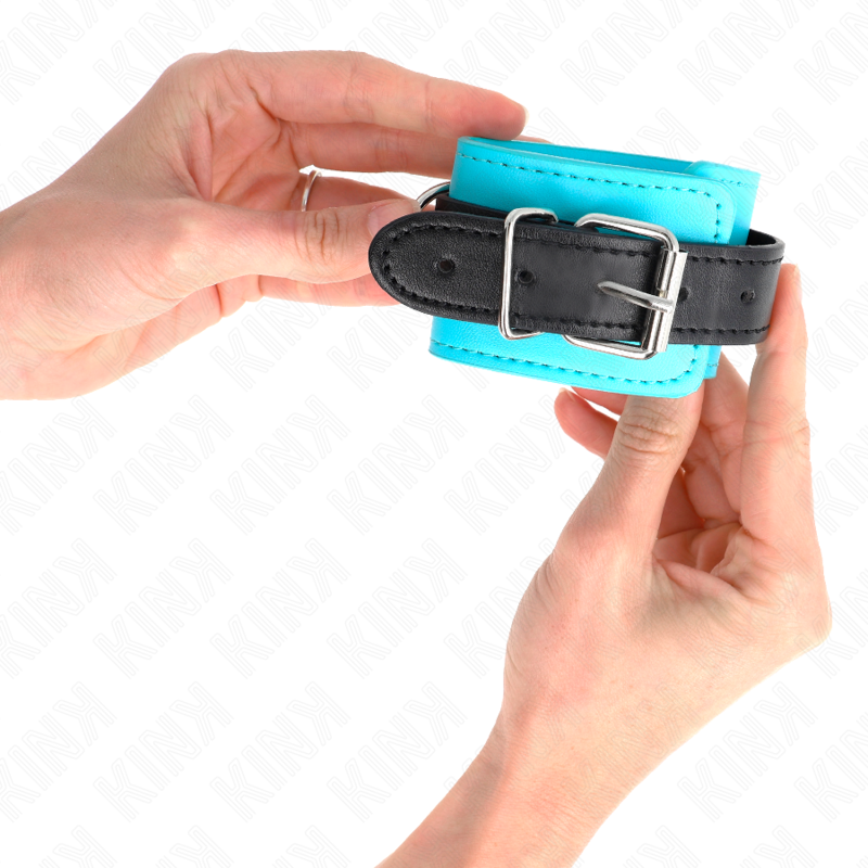 Kink - Muñequeras Con Gancho Forro Azul Ajustable 20-28 Cm X 5.5 Cm