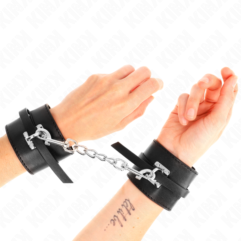 Kink - Muñequeras Deluxe Con Cierre De Candado Ajustable 14.5-21 Cm X 6 Cm