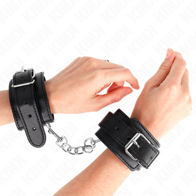 Kink - Muñequeras Finas Negro Ajustable 21-33 Cm
