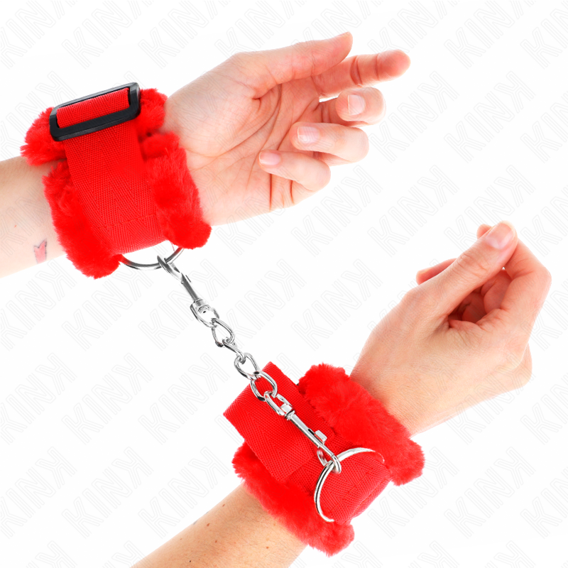 Kink - Muñequeras Forrada Rojo Ajustable 17-31 Cm X 7 Cm