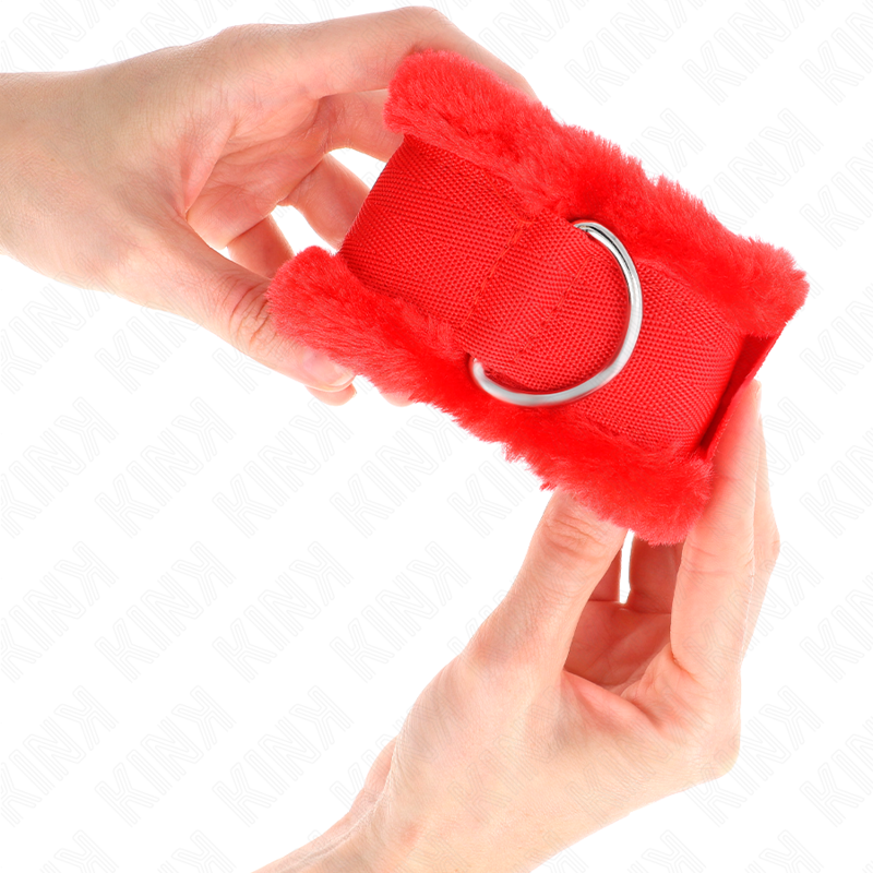 Kink - Muñequeras Forrada Rojo Ajustable 17-31 Cm X 7 Cm
