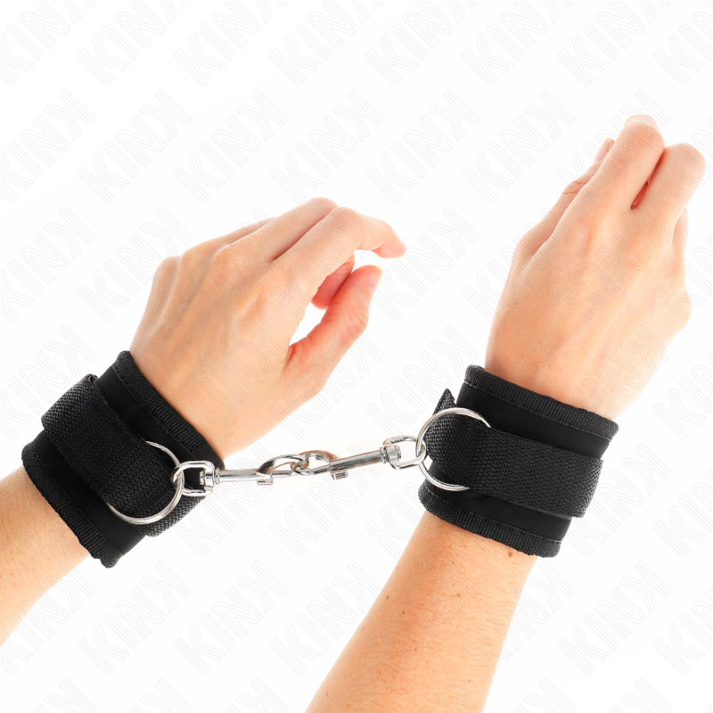 Kink - Muñequeras Nylon Negro Modelo 2 Ajustable 18-35 Cm X 6 Cm