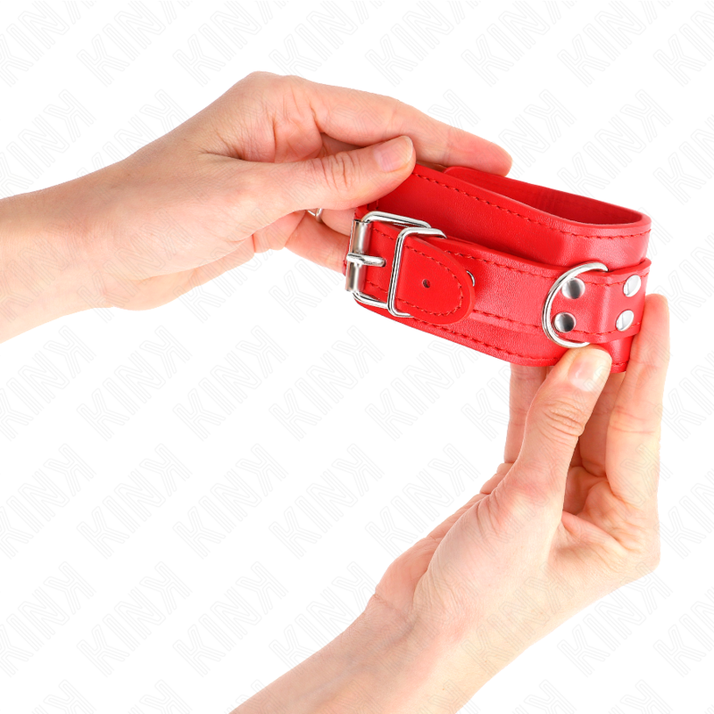 Kink - Muñequeras Sencillas Rojo Ajustable 20-23 Cm X 5.5 Cm