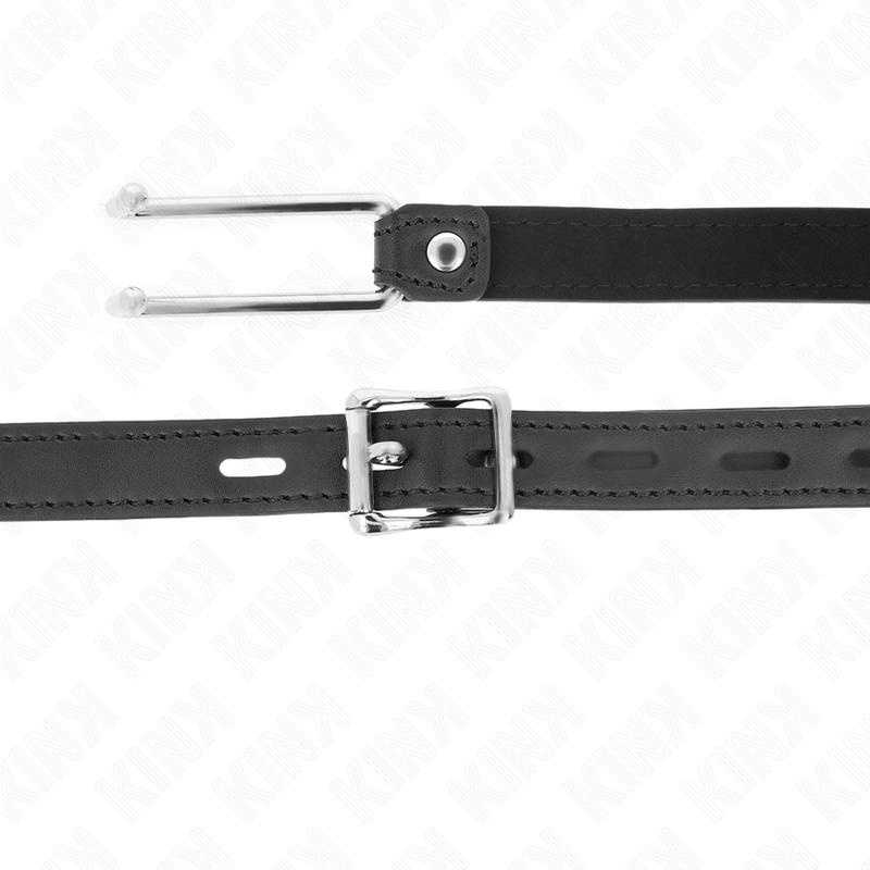 Kink - Mordaza Gancho De Metal 11.5 Cm Con Correa De Polipiel Ajustable 39-58 Cm X 2 Cm