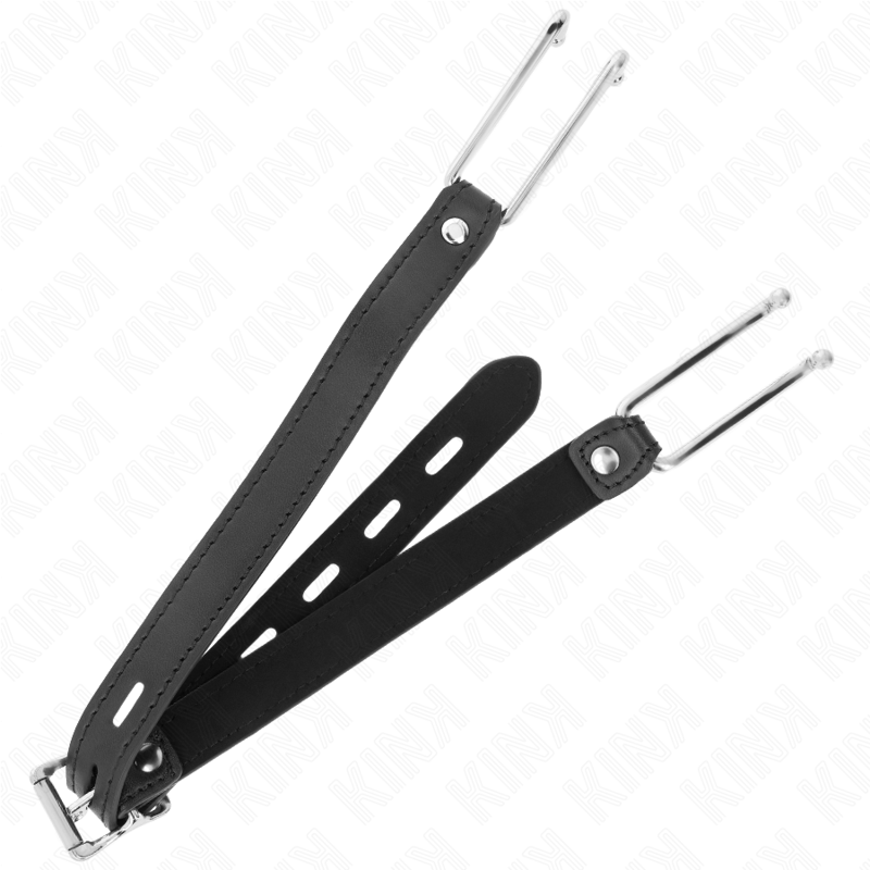 Kink - Mordaza Gancho De Metal 11.5 Cm Con Correa De Polipiel Ajustable 39-58 Cm X 2 Cm