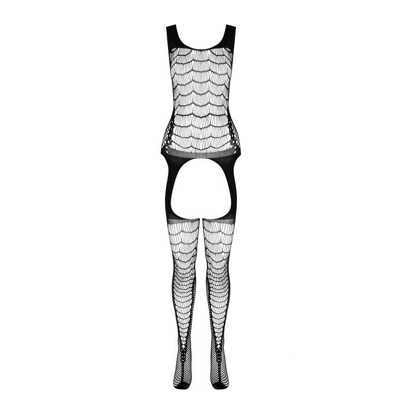 Passion - Bs 104 Bodystocking Blanco Talla Única
