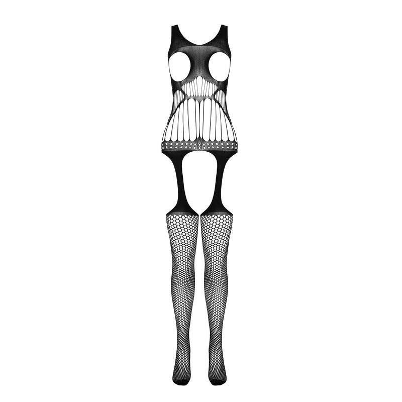 Passion - Bs 106 Bodystocking Blanco Talla Única