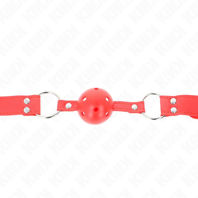 Kink - Mordaza De Bola 4.5 Cm Dura Hueca Rojo Completa 62 X 2 Cm