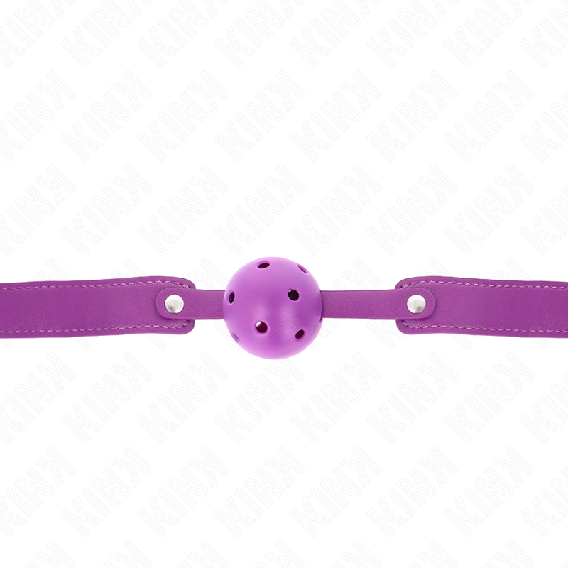 Kink - Mordaza De Bola 4.5 Cm Transpirable Morado 65 X 2.5 Cm