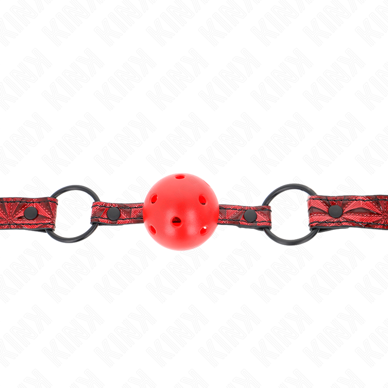 Kink - Mordaza De Bola 4.5 Cm Con Patrón De Diamante Modelo 1 64.5 Cm Ajustable 42- 60 Cm