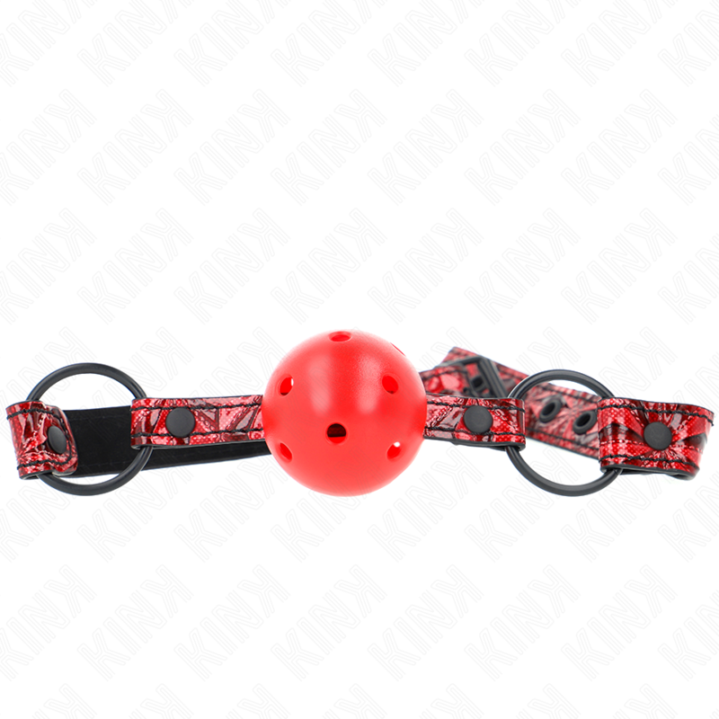 Kink - Mordaza De Bola 4.5 Cm Con Patrón De Diamante Modelo 1 64.5 Cm Ajustable 42- 60 Cm