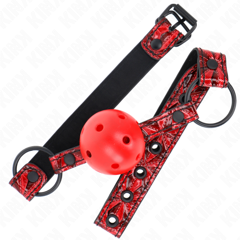 Kink - Mordaza De Bola 4.5 Cm Con Patrón De Diamante Modelo 1 64.5 Cm Ajustable 42- 60 Cm