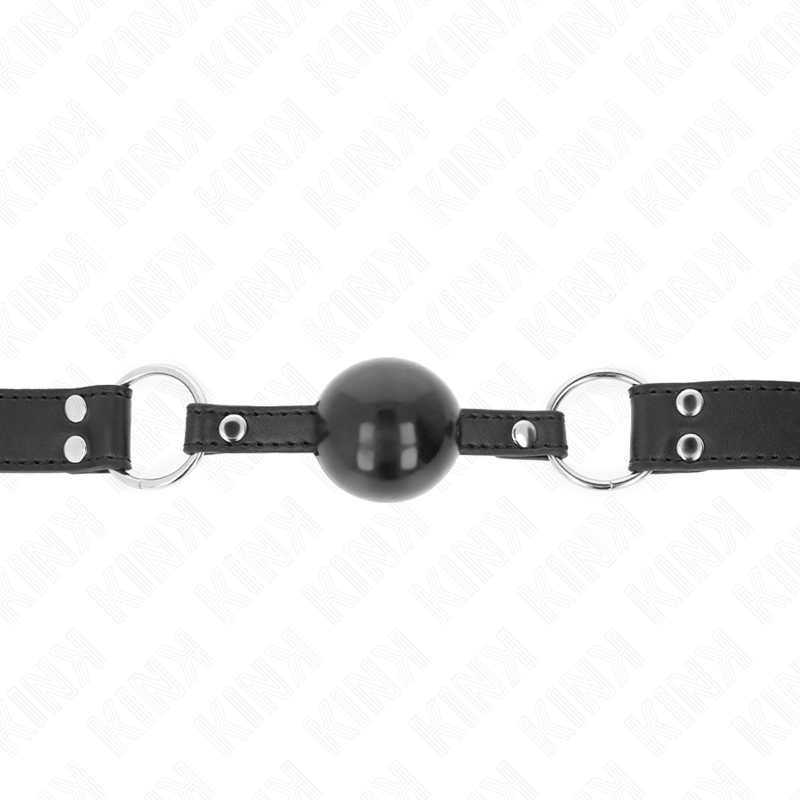 Kink - Mordaza De Bola 4 Cm Suave Y Sólida Con Correa De Polipiel 62 X 2.5 Cm Ajustable 42-58 Cm