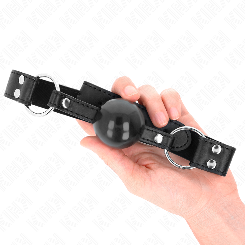 Kink - Mordaza De Bola 4 Cm Suave Y Sólida Con Correa De Polipiel 62 X 2.5 Cm Ajustable 42-58 Cm