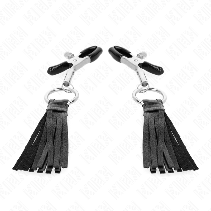 Kink - Pinzas Para Pezones Con Borlas De Polipiel 6 Cm