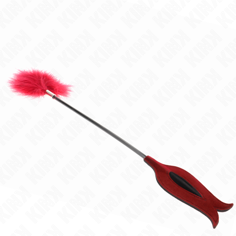 Kink - Plumas Para Cosquillas Con Paleta Forma De Rosa 38 Cm