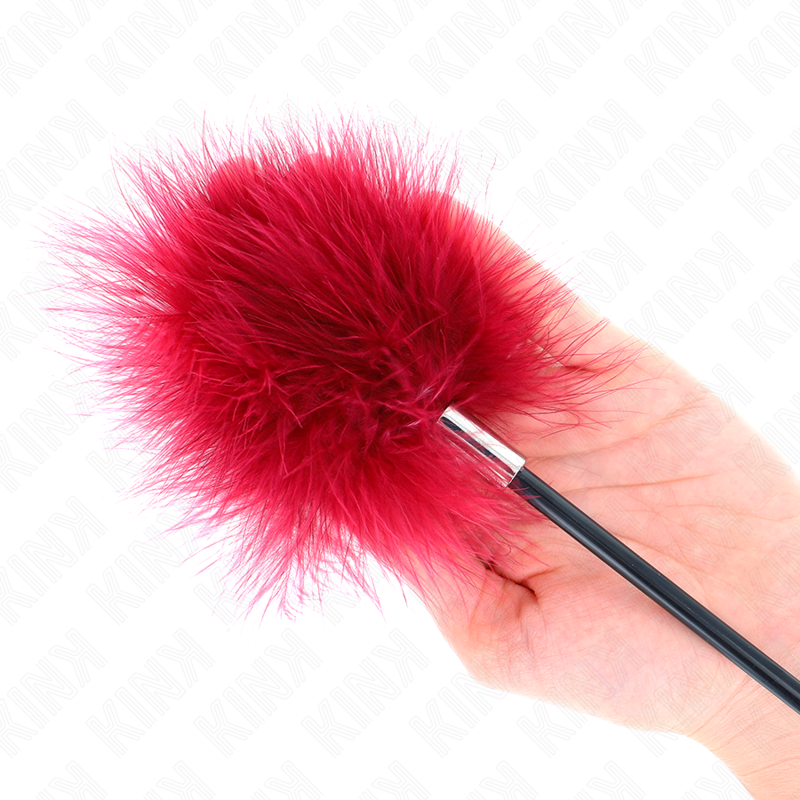 Kink - Plumas Para Cosquillas Con Paleta Forma De Rosa 38 Cm