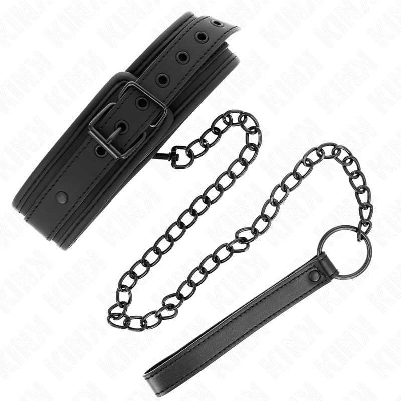 Kink - Collar Con Correa 78 Cm Bondage De Neopreno Modelo 1 Ajustable 37.5 X 49.5 Cm