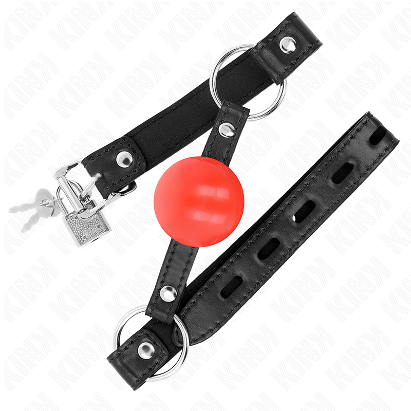 Kink - Mordaza De Bola 4 Cm Tpe Rojo 60 X 2 Cm