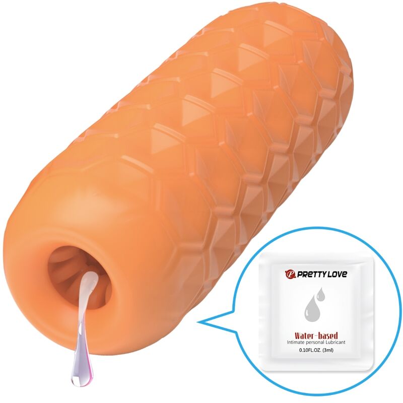 Pretty Love - Twin Balls Masturbador Masculino Naranja