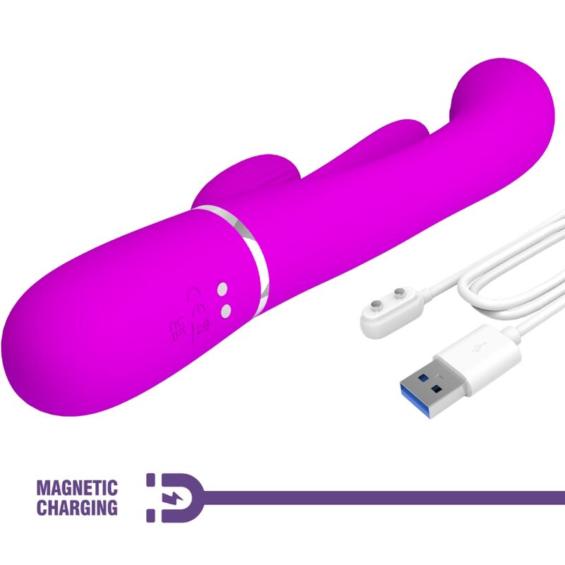Pretty Love - Shania Triple Vibrador Rabbit Multifunción Rosa