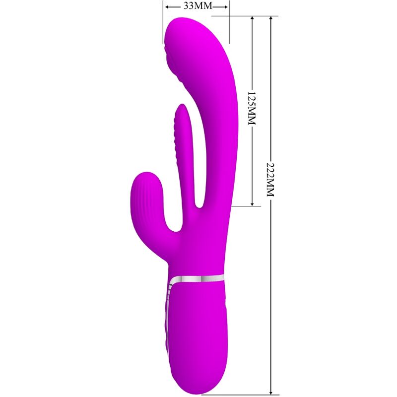 Pretty Love - Shania Triple Vibrador Rabbit Multifunción Rosa
