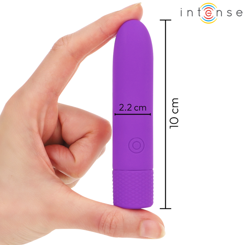 Intense - Symone Bala Vibradora Recargable Por Usb 8 Vibraciones Morado 10 X 2.2 Cm