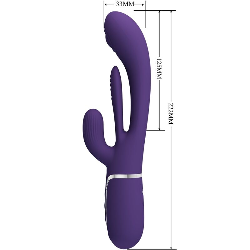 Pretty Love - Shania Triple Vibrador Rabbit Multifunción Morado