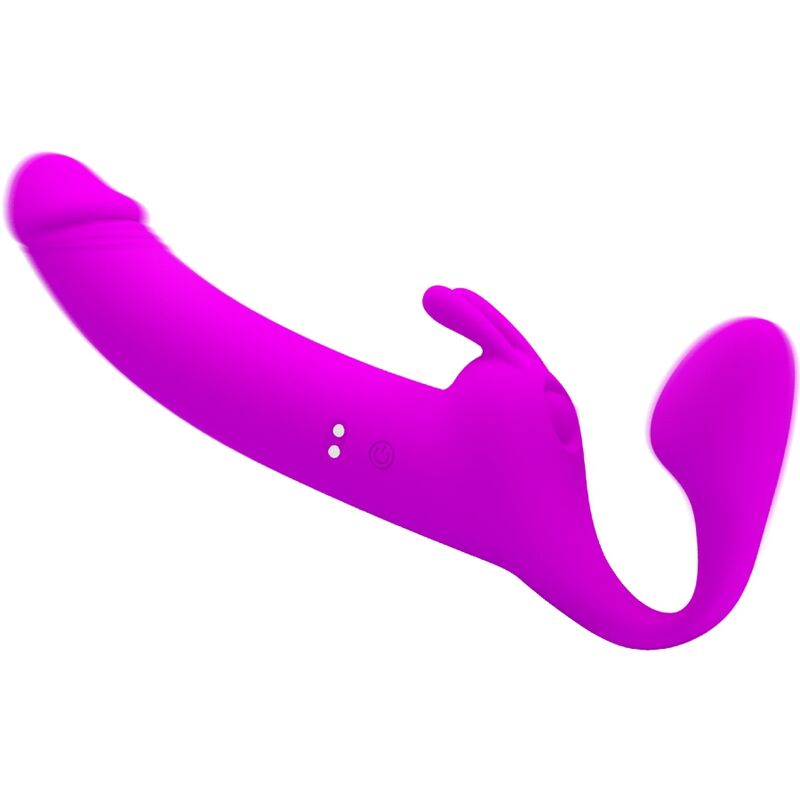 Pretty Love - Zanini Dildo Strap-On Sin Arnes 10 Vibraciones Morado