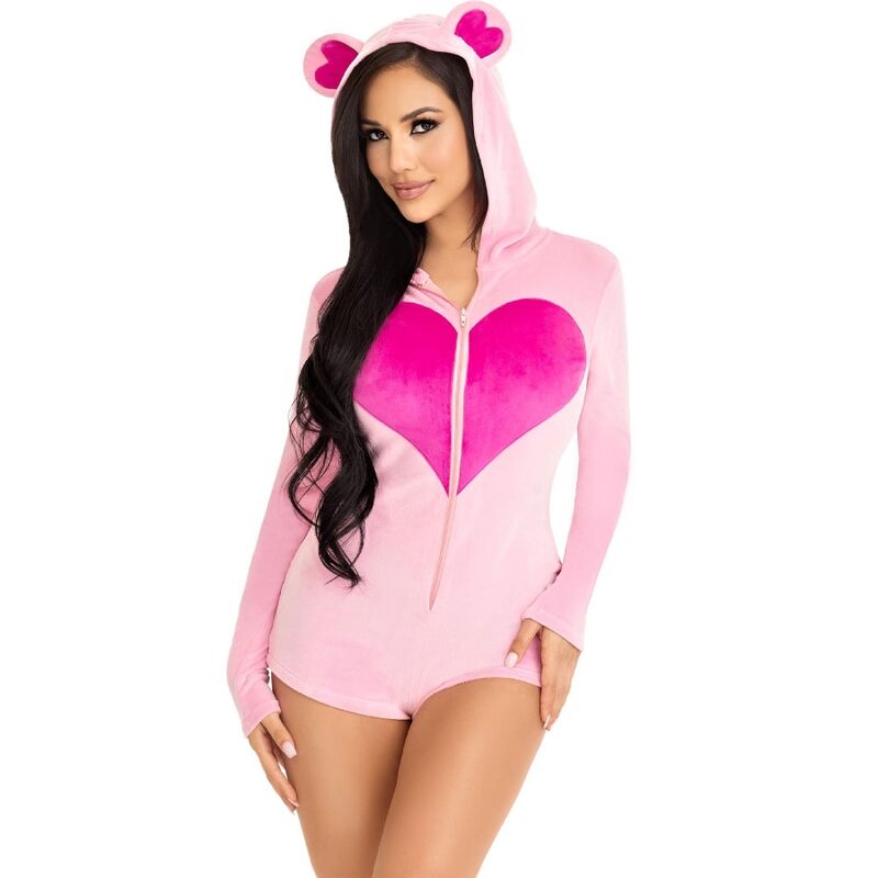 Leg Avenue - Body Osito Terciopelo Rosa M
